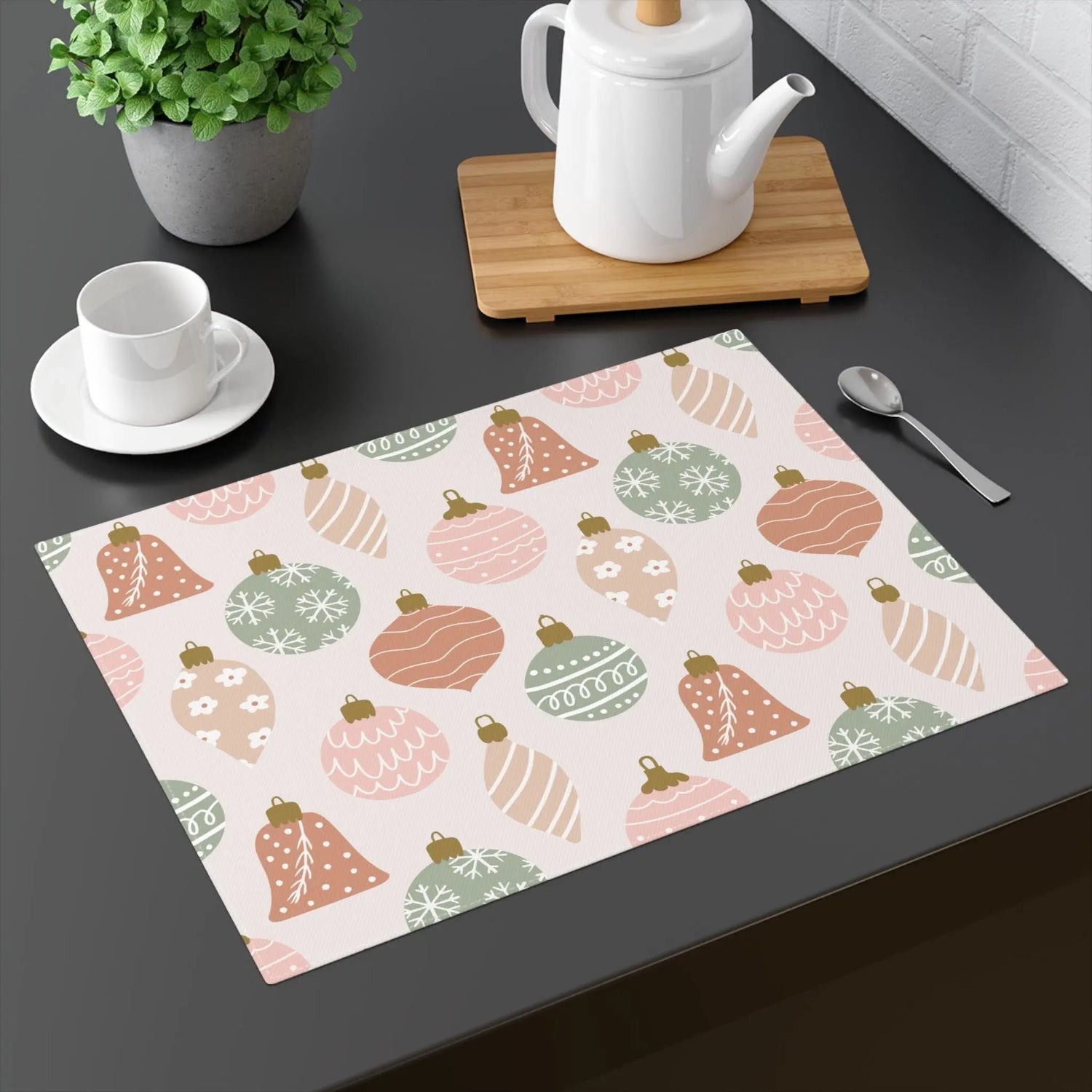 Whimsical Holiday Placemat, Festive Table Setting, Christmas Decor, Family Gatherings, Holiday Parties, Cute Table Accessory The Aurora Touch