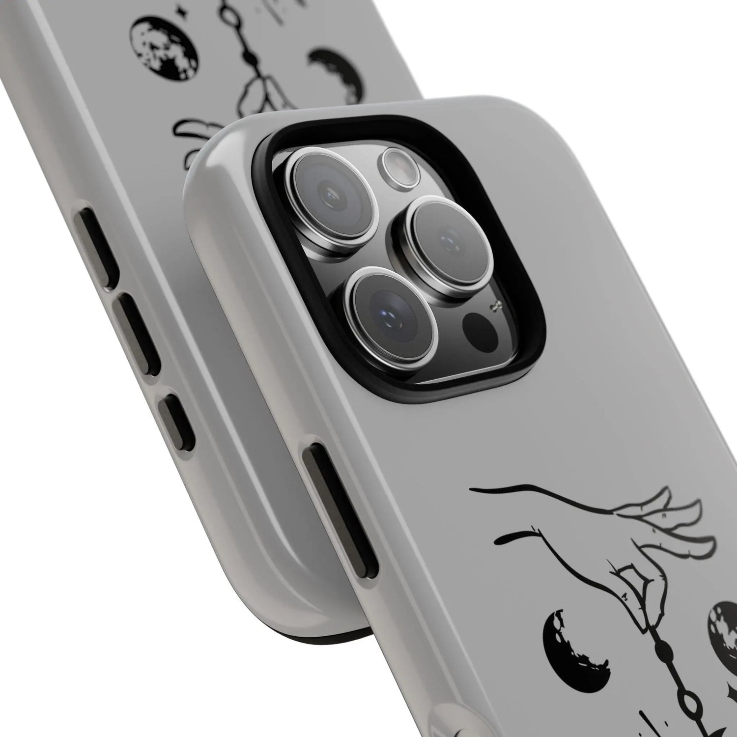 Tough Cases, Celestial Tarot designed Matte Glossy White Hard IPhone Cover Case, Astrology inspired gift item