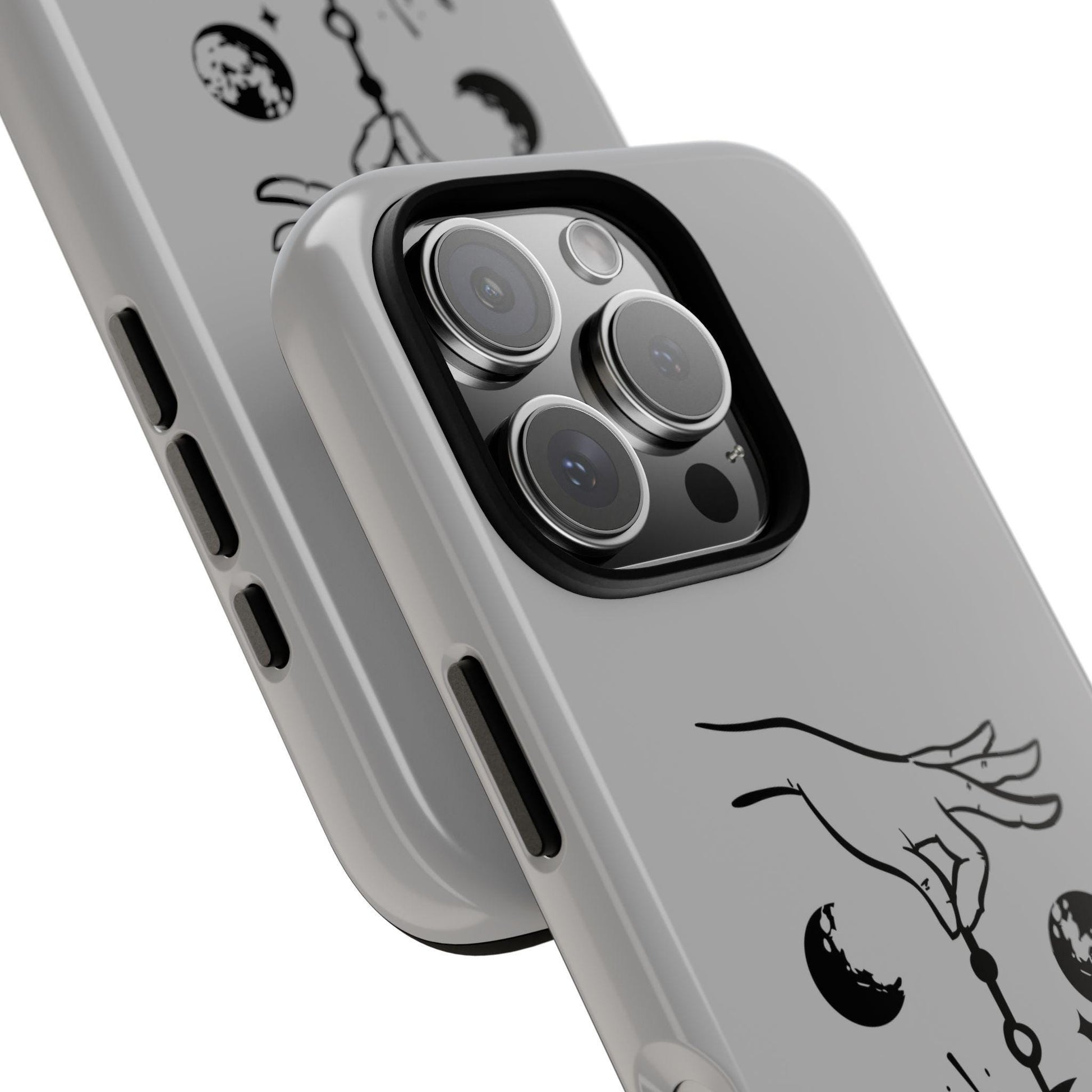 Tough Cases, Celestial Tarot designed Matte Glossy White Hard IPhone Cover Case, Astrology inspired gift item