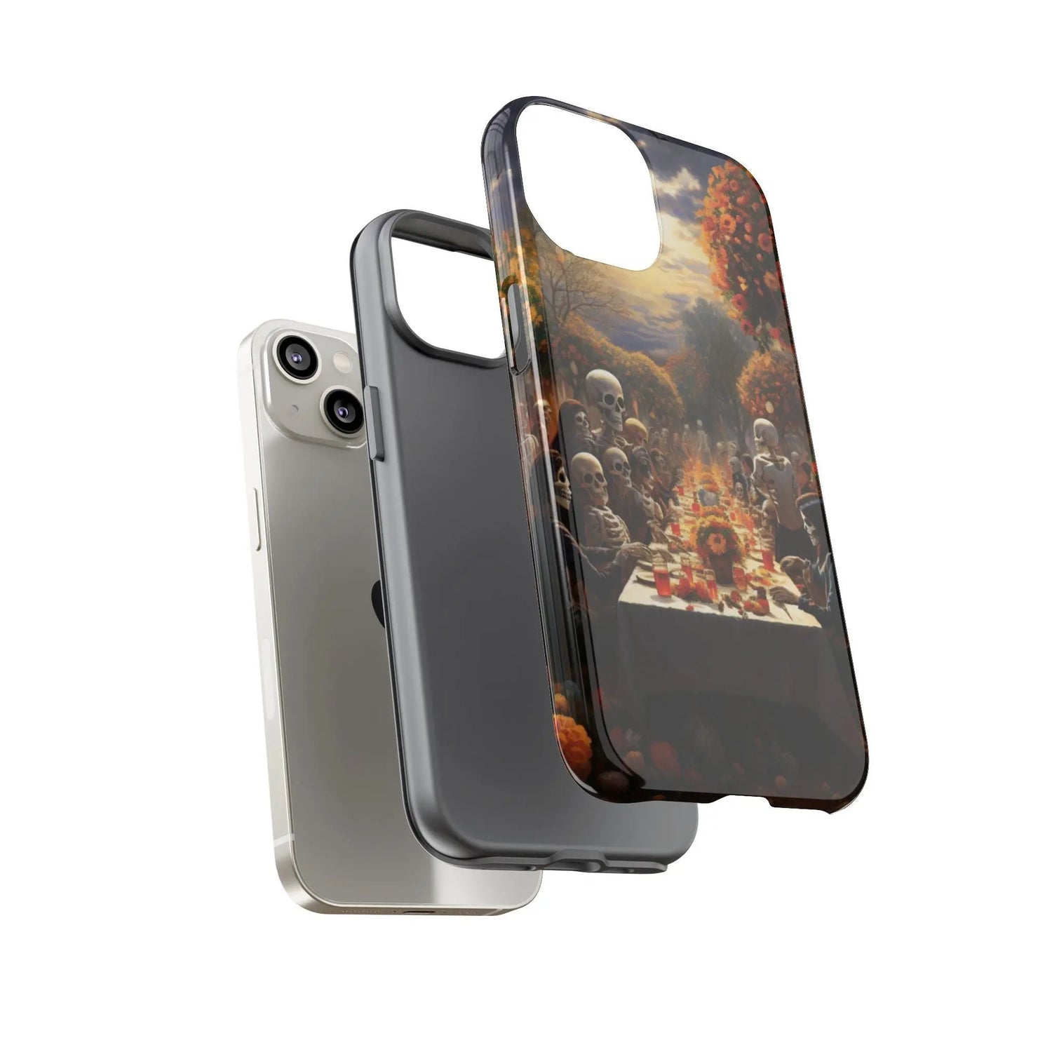 Day of the Dead iphone cases, Samsung Phone Case, Google Pixel case, Extra strong phone case, Black Phone case, Gothic gift, Halloween
