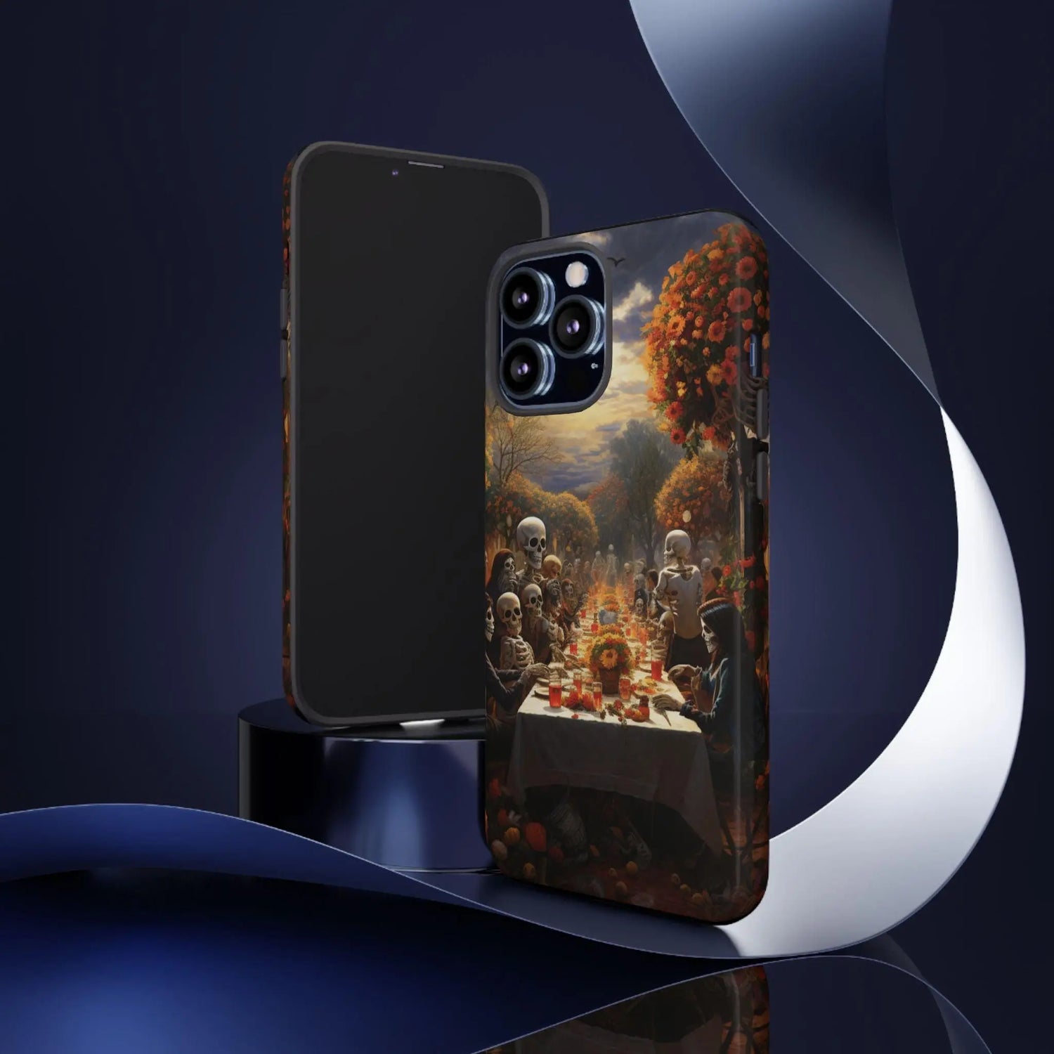 Day of the Dead iphone cases, Samsung Phone Case, Google Pixel case, Extra strong phone case, Black Phone case, Gothic gift, Halloween