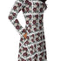 Floral All-Over Print Long Sleeve Midi Dress with Pockets – Feminine Fit & Flared Style The Aurora Touch