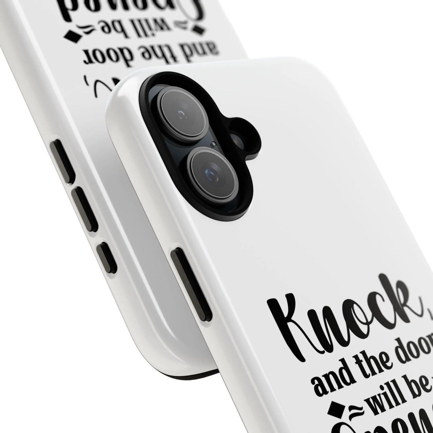 Phone Cases, Scripture Verses, Christian White Hard Cover, Minimalist iPhone 16 iPhone 15, Uplifting, Protective, Gift for Believers,