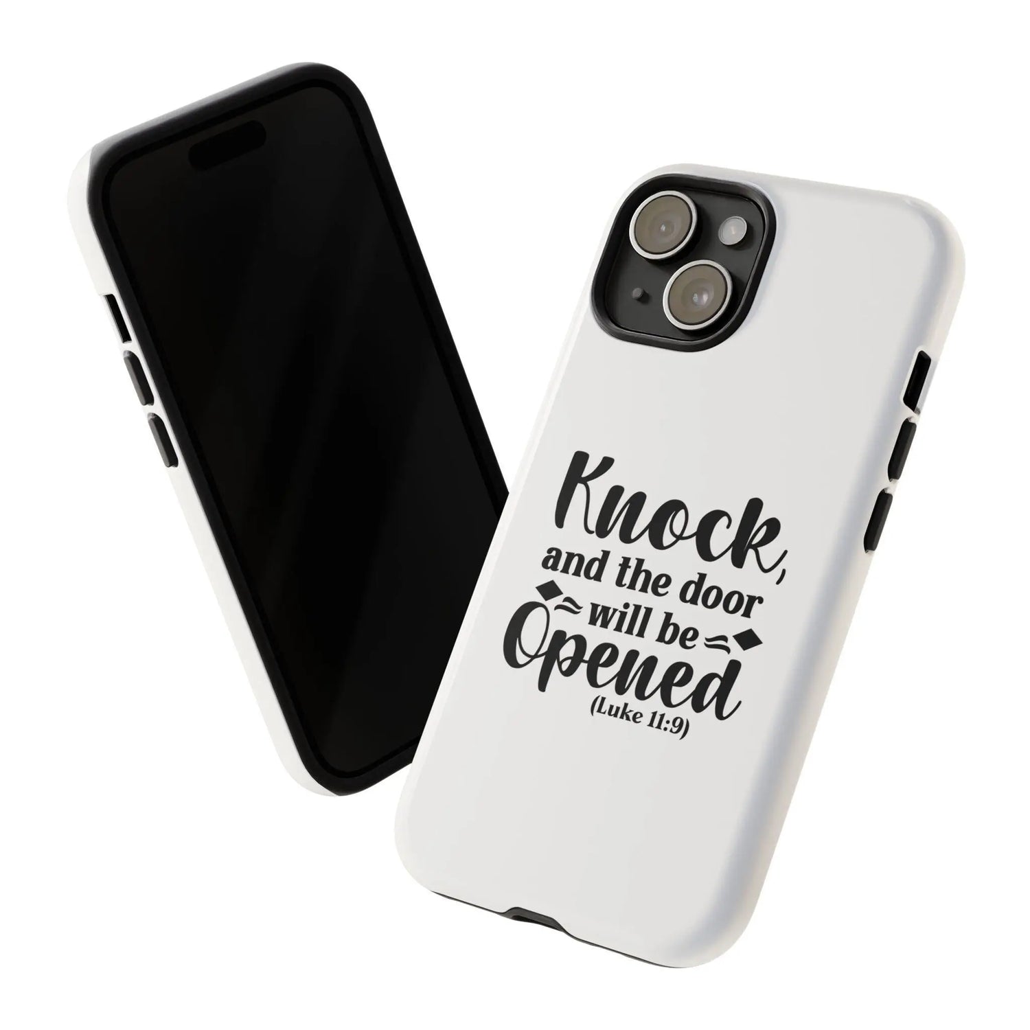 Phone Cases, Scripture Verses, Christian White Hard Cover, Minimalist iPhone 16 iPhone 15, Uplifting, Protective, Gift for Believers,