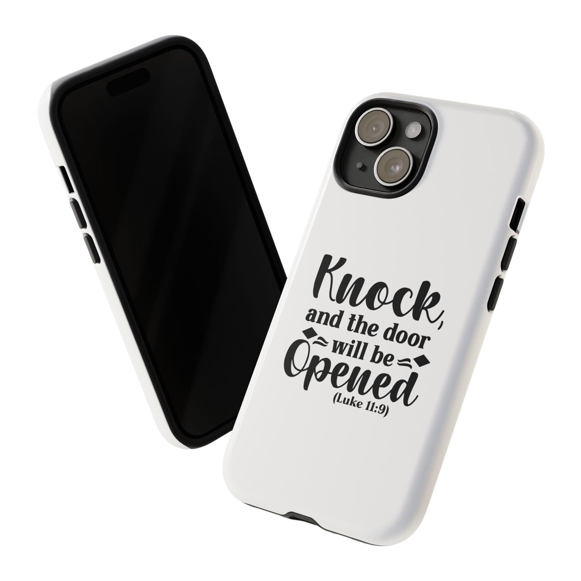 Phone Cases, Scripture Verses, Christian White Hard Cover, Minimalist iPhone 16 iPhone 15, Uplifting, Protective, Gift for Believers,