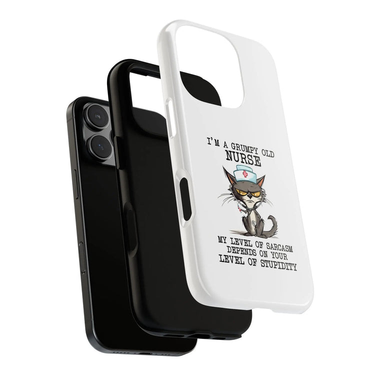 iPhone Tough Cases, Funny Nurse Sarcastic Matte Glossy Cover, Sturdy Cell Phone Case, Humorous Strong Protector, Customized Protective Shell