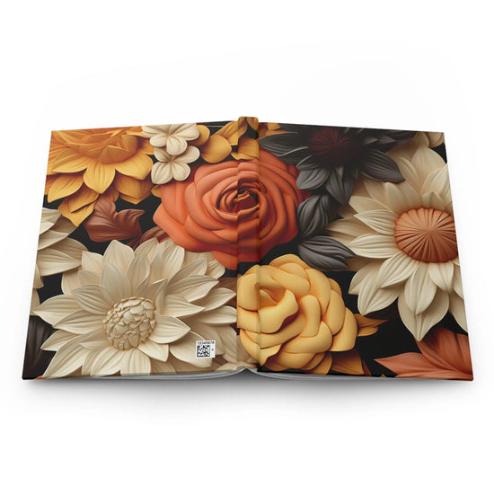 Floral Hardcover Journal - Elegant Writing Notebook, Gift for Writers, Floral Decor, Daily Planner, Sketchbook The Aurora Touch