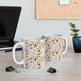 Floral Essence Mug 11oz | Nature Lover Gift, Boho Decor, Floral Mug, Garden Inspired Drinkware, Cozy Home Essentials The Aurora Touch