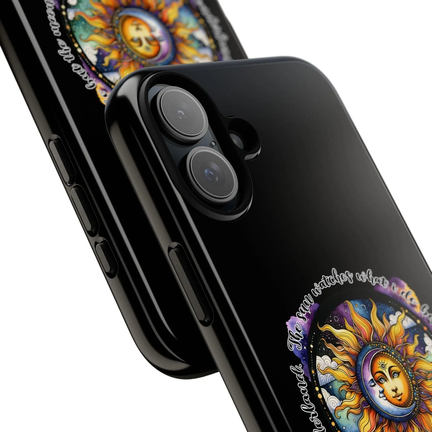 Phone Case, Celestial Star Horoscope iPhone 15 16 11 Strong Black Colorful Spiritual Tough Cover, Astrology Zodiac Gift, Protective Shell,