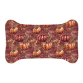 Pet Feeding Mats, Autumn Pumpkin CustomFall Burgundy Brown Print, Cat Dog Food Mat, Lavish Style Design, Pet Bowl Placemat, Pet Supplies SEO The Aurora Touch