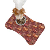 Pet Feeding Mats, Autumn Pumpkin CustomFall Burgundy Brown Print, Cat Dog Food Mat, Lavish Style Design, Pet Bowl Placemat, Pet Supplies SEO The Aurora Touch