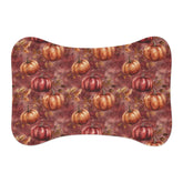 Pet Feeding Mats, Autumn Pumpkin CustomFall Burgundy Brown Print, Cat Dog Food Mat, Lavish Style Design, Pet Bowl Placemat, Pet Supplies SEO The Aurora Touch