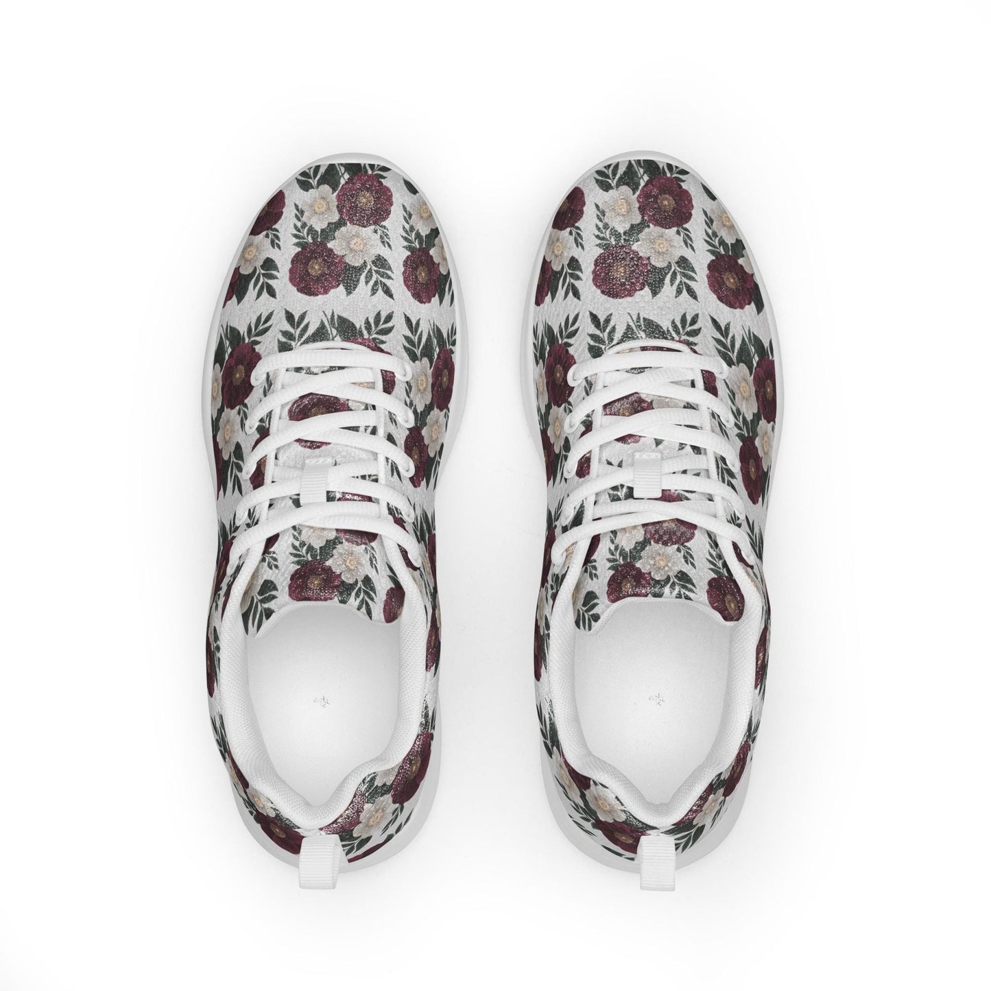 Women&#39;s Fall Floral All-Over Print Comfortable Athletic Shoes - Fashionable Casual & Workout Footwear