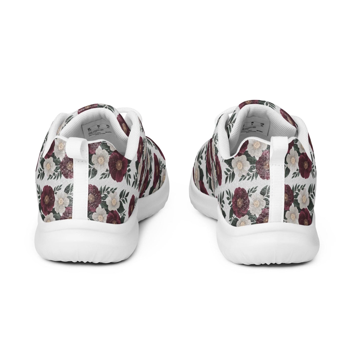 Women&#39;s Fall Floral All-Over Print Comfortable Athletic Shoes - Fashionable Casual & Workout Footwear