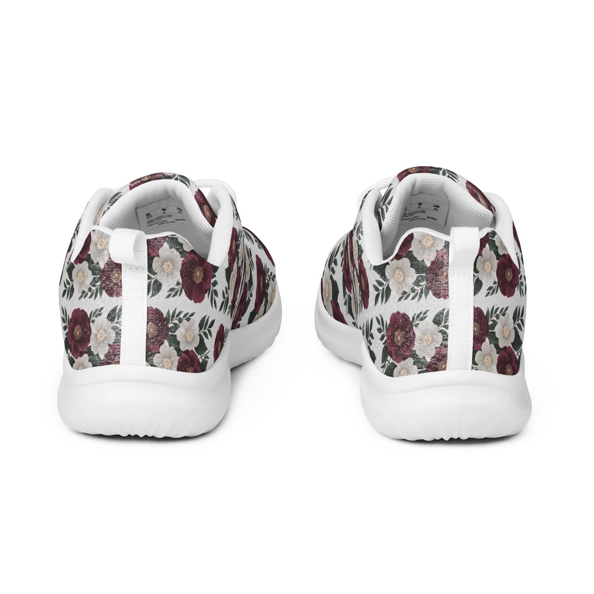 Women&#39;s Fall Floral All-Over Print Comfortable Athletic Shoes - Fashionable Casual & Workout Footwear