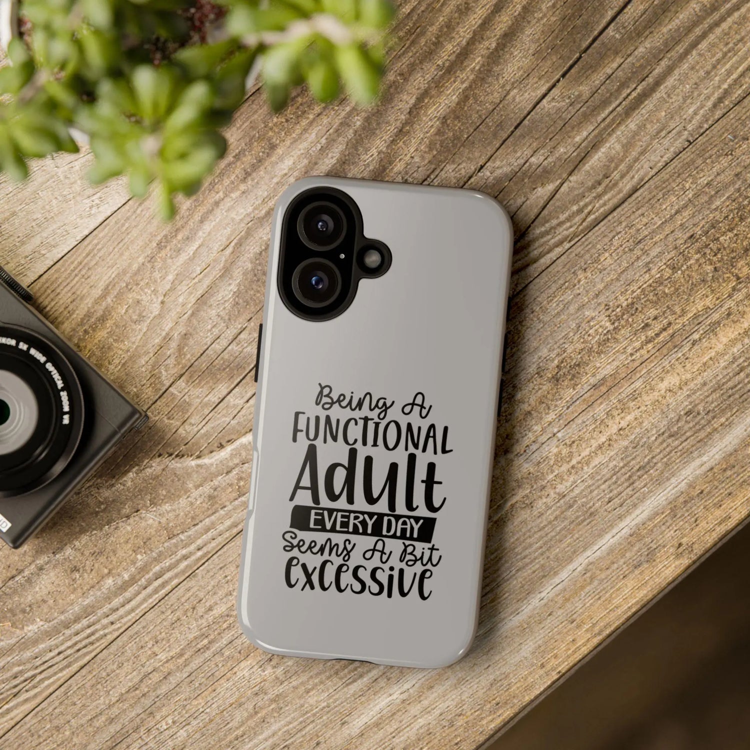 Tough Cases, Iphone 15, Iphone 14, Grey cell phone case, Humorous sayings, Sarcastic personal gift item, funny Father gift