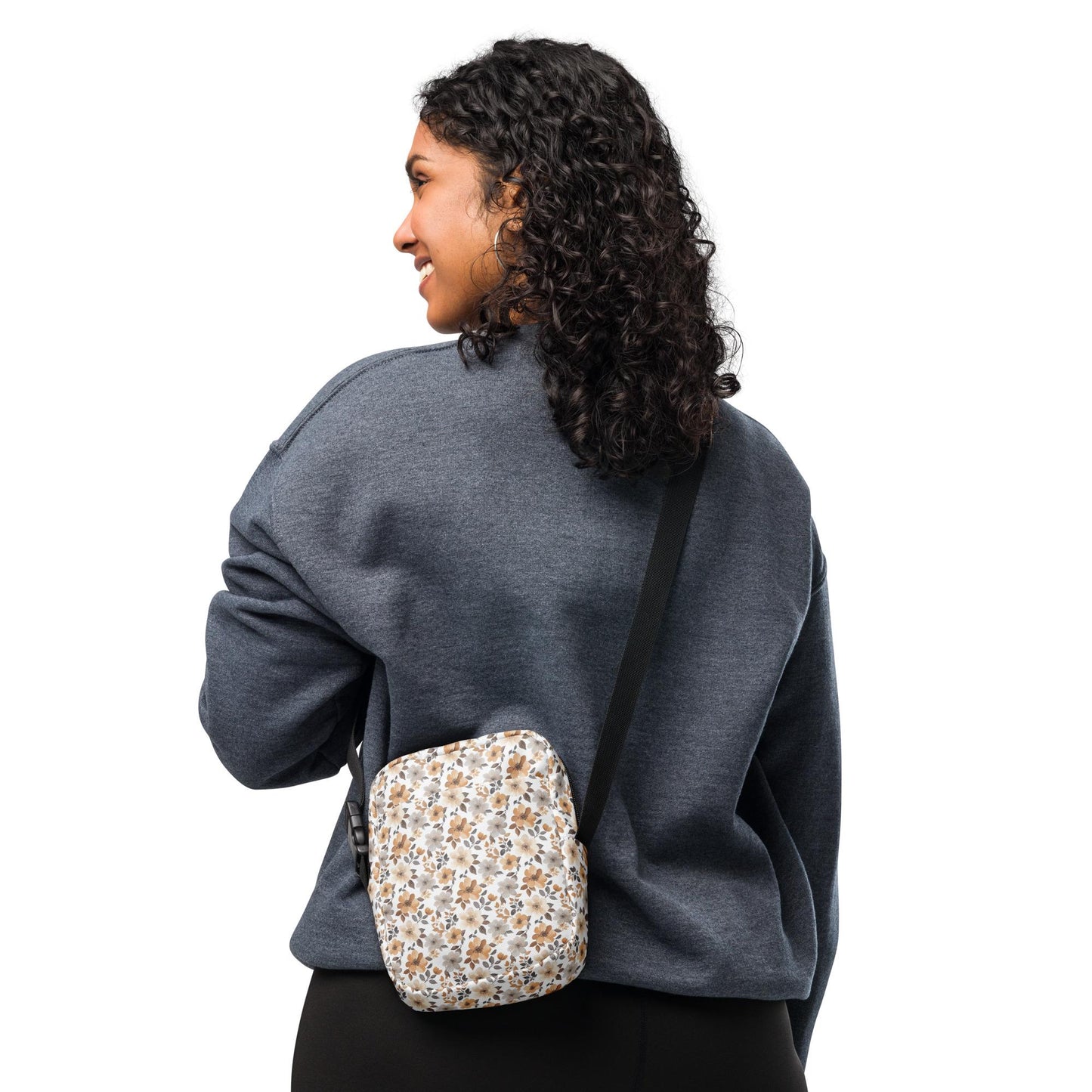 Floral Print Utility Crossbody Bag - Stylish All-Purpose Satchel for Everyday Essentials