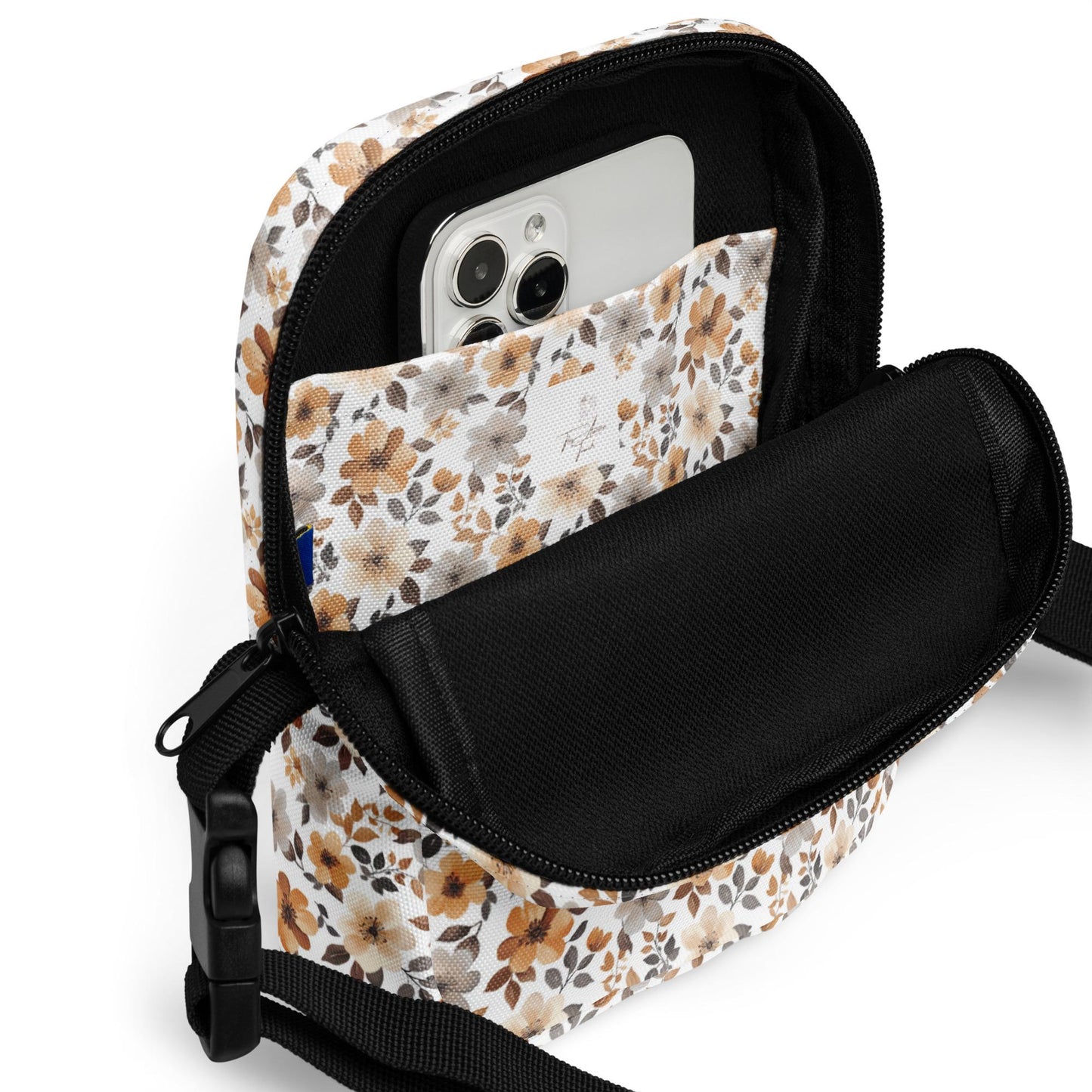 Floral Print Utility Crossbody Bag - Stylish All-Purpose Satchel for Everyday Essentials