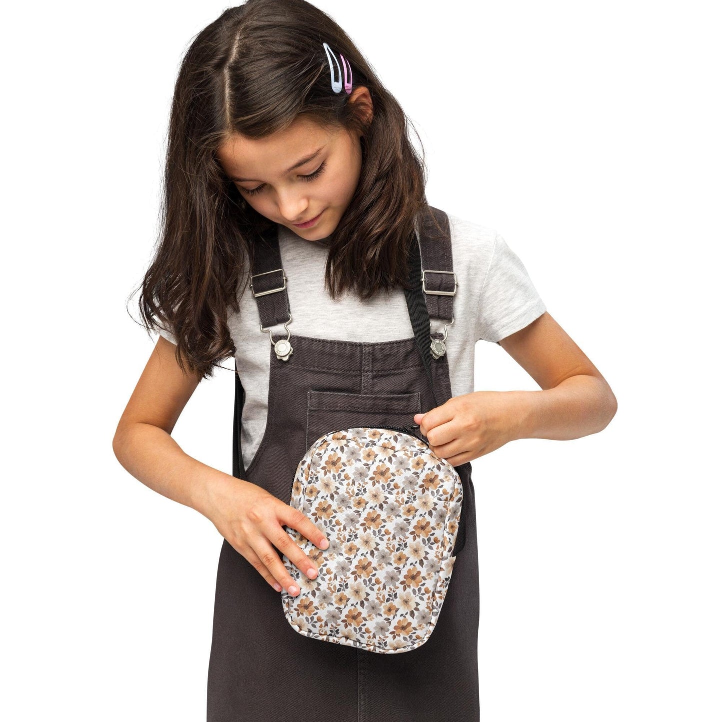 Floral Print Utility Crossbody Bag - Stylish All-Purpose Satchel for Everyday Essentials