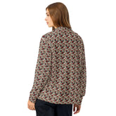 Unisex All-Over Print Rose Pattern Track Jacket - Stylish Casual Wear for All Occasions