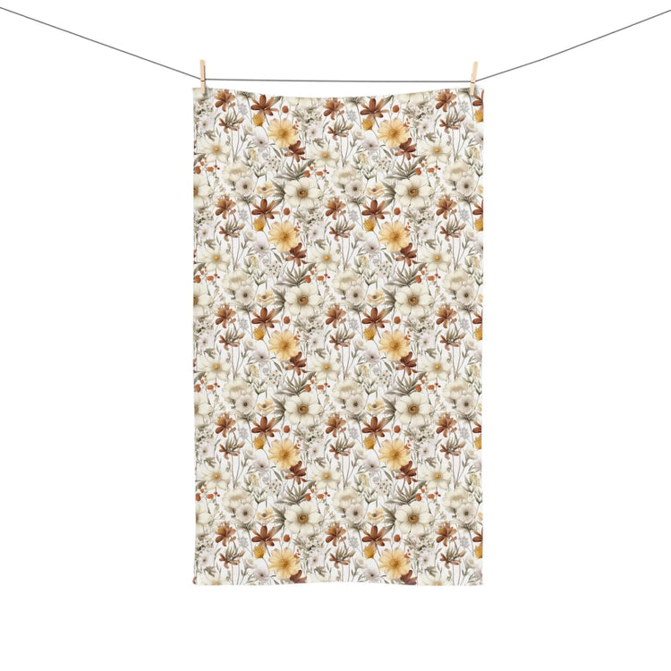 Floral Hand Towel, Boho Kitchen Decor, Bathroom Linen, Gift for Her, Eco-Friendly Home Accessories The Aurora Touch