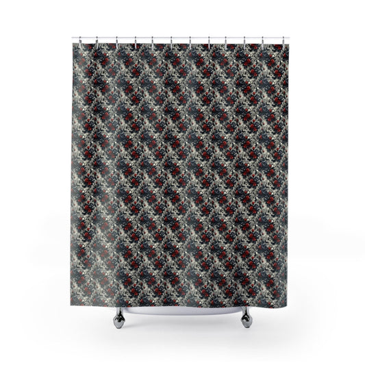 Vintage Floral Shower Curtain - Elegant Bathroom Decor, Luxurious Home Accessory, Christmas Gift, Retro Style, Chic Design, Floral Print