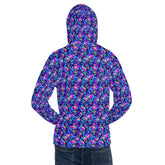 Neon skull design Hoodie Haloween Fall fashion EDM Teen Adult Men winter weather everyday casual relax style sweatshirt The Aurora Touch