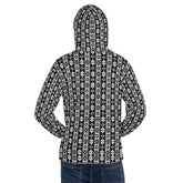 Cozy pattern print  Men Hoodie all over design casual warm stylish runway style everyday relaxed fit fleece feel sweatshirt The Aurora Touch