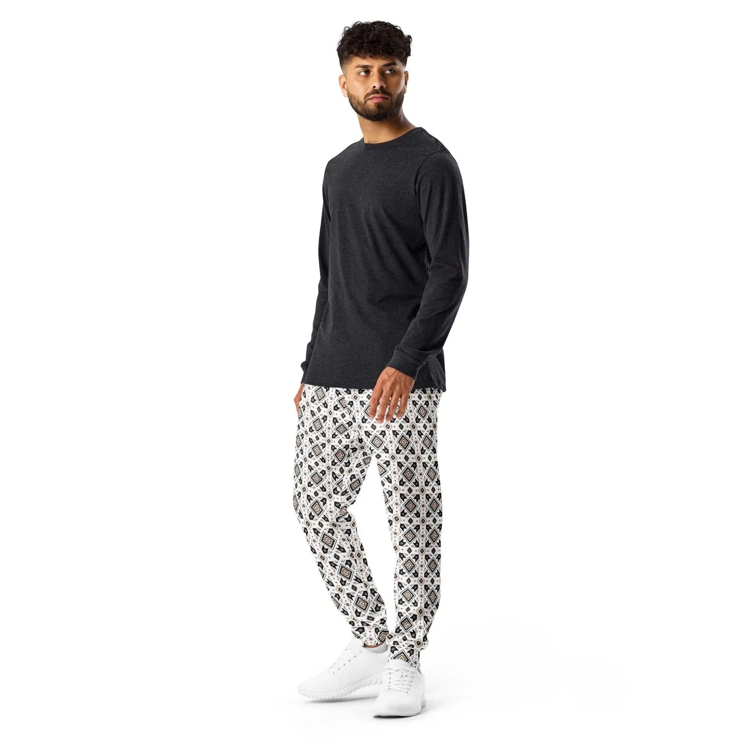 Designer Men’s Joggers | Casual All-Over Print | Soft Cozy Everyday Wear | Stylish for Date Night & Jogging The Aurora Touch