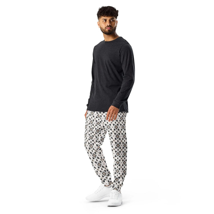 Designer Men’s Joggers | Casual All-Over Print | Soft Cozy Everyday Wear | Stylish for Date Night & Jogging The Aurora Touch