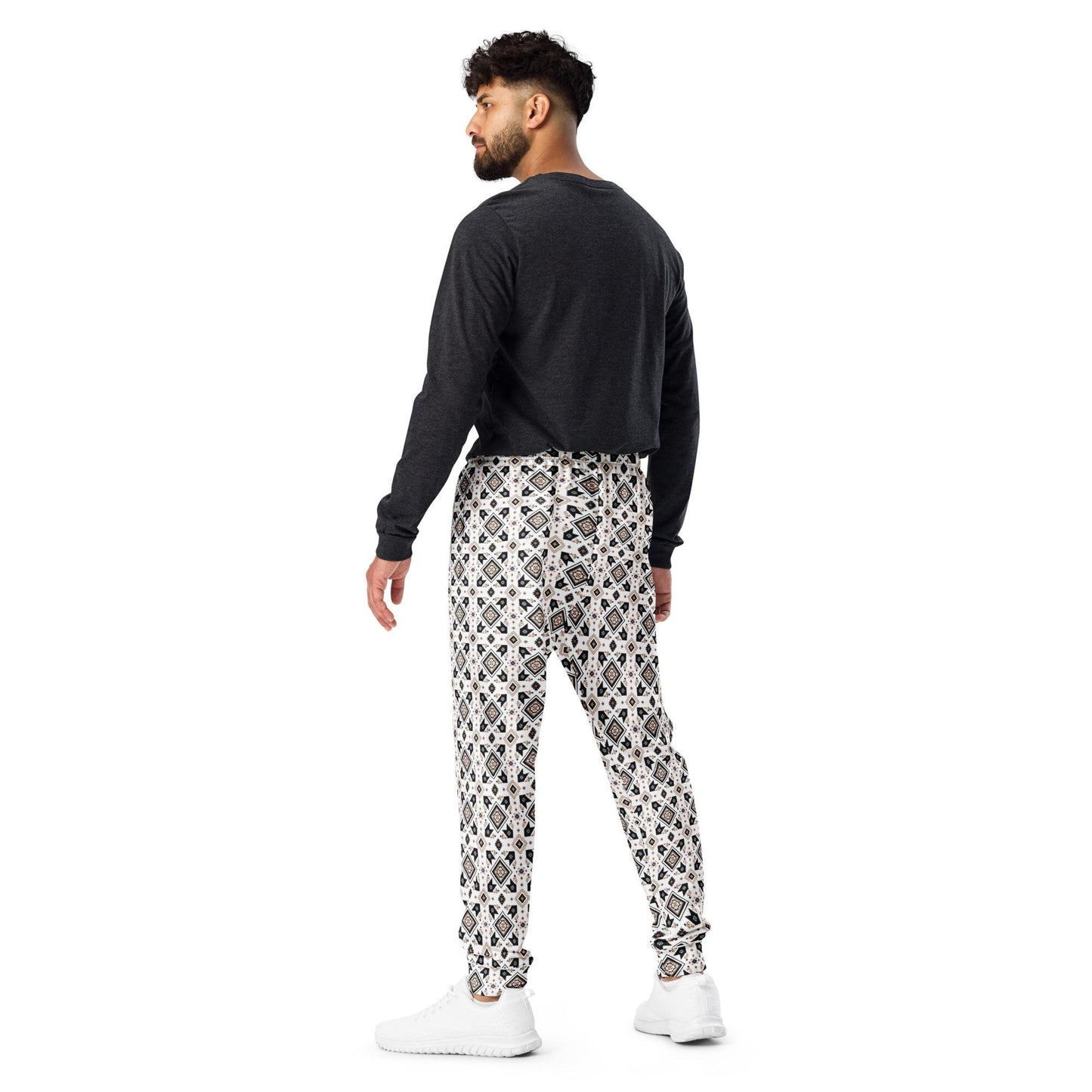 Designer Men’s Joggers | Casual All-Over Print | Soft Cozy Everyday Wear | Stylish for Date Night & Jogging