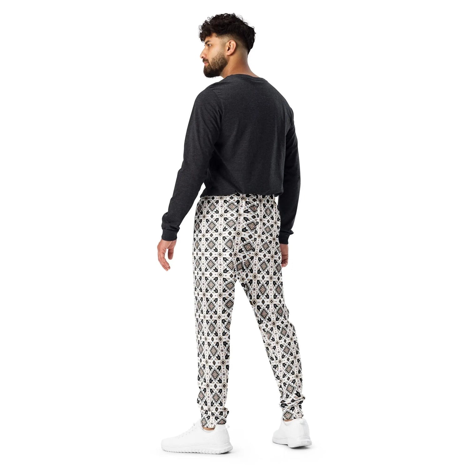 Designer Men’s Joggers | Casual All-Over Print | Soft Cozy Everyday Wear | Stylish for Date Night & Jogging
