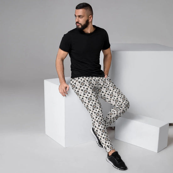 Designer Men’s Joggers | Casual All-Over Print | Soft Cozy Everyday Wear | Stylish for Date Night & Jogging The Aurora Touch
