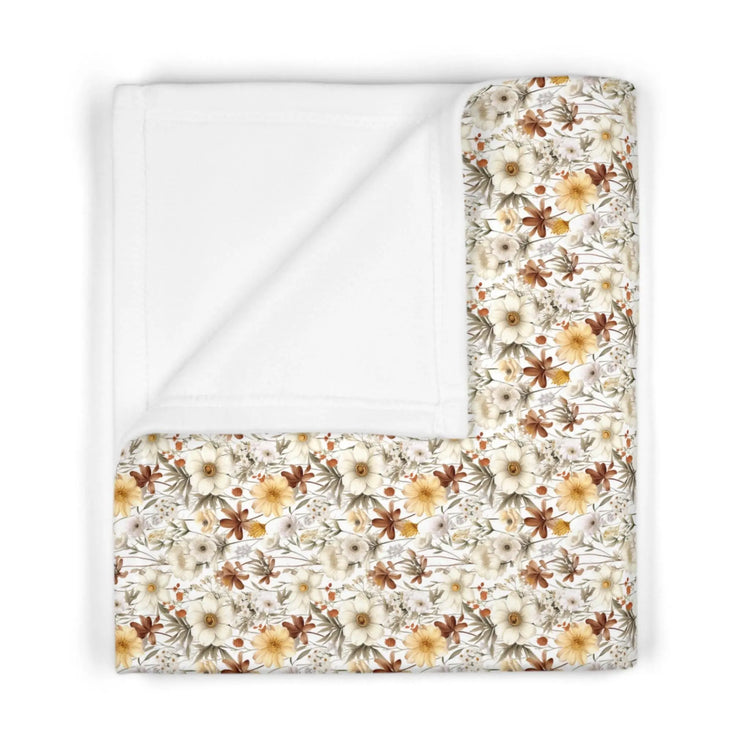 Cozy Floral Fleece Baby Blanket, Soft Floral Baby Blanket, Nursery Decor, Baby Shower Gift, Floral Print Blanket The Aurora Touch