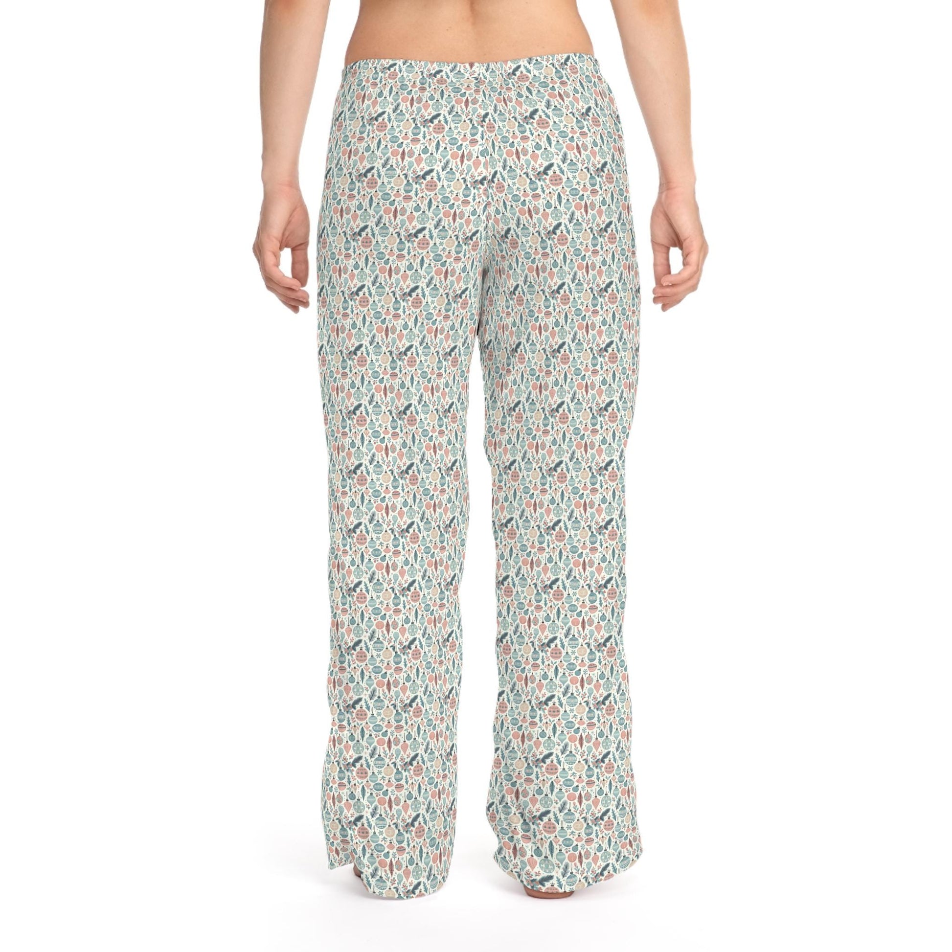 Cozy Floral Women's Pajama Pants, Relaxed Xmas Fit Sleepwear, Loungewear, Birthday Gift, Comfortable Nightwear