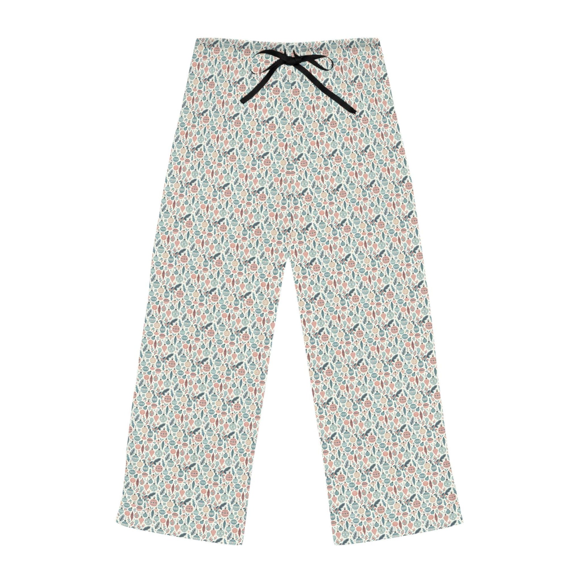 Cozy Floral Women's Pajama Pants, Relaxed Xmas Fit Sleepwear, Loungewear, Birthday Gift, Comfortable Nightwear