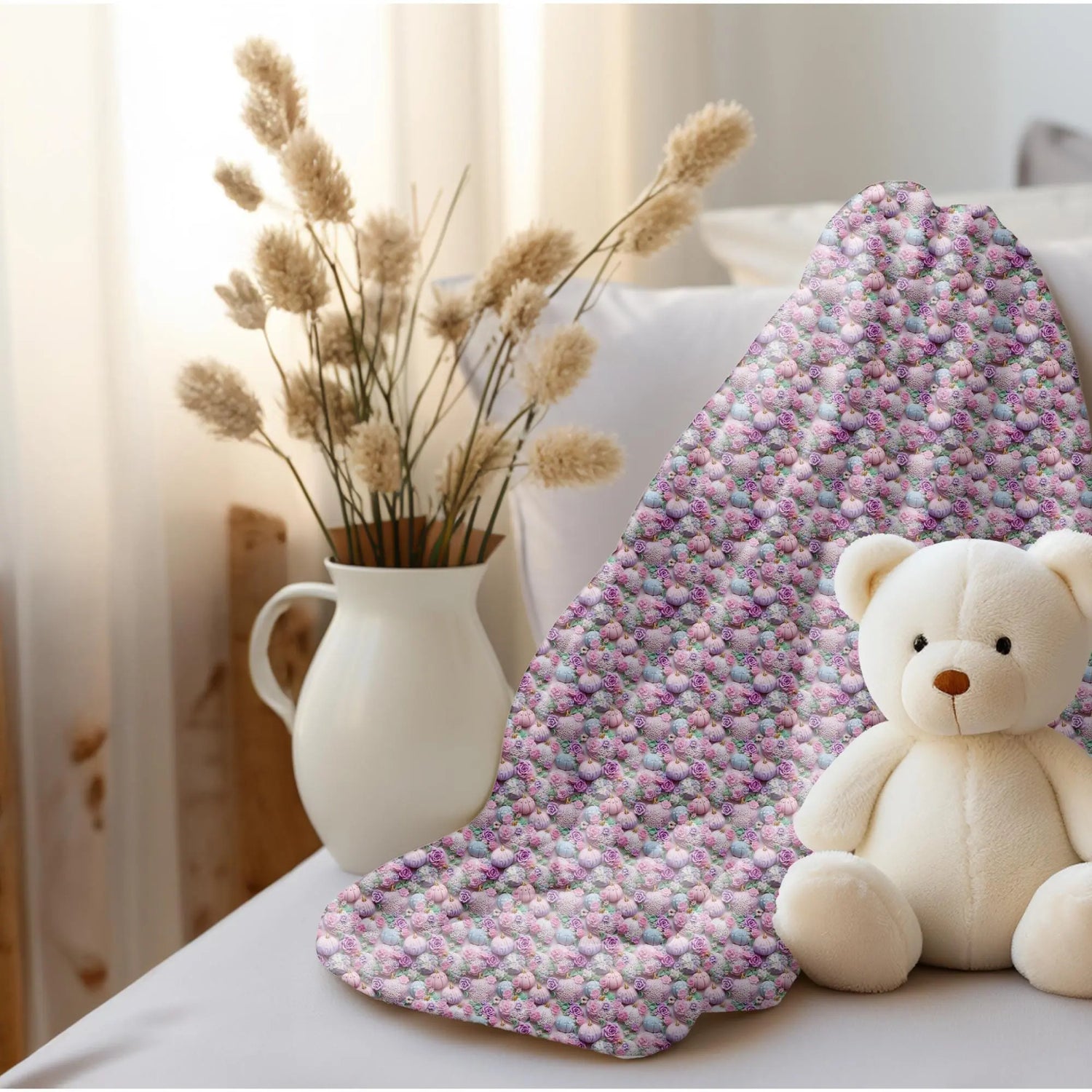 Fall Season Fairy Tale Soft Fleece Baby Blanket, Cozy Nursery Decor, Newborn Gift, Baby Shower Present, Infant Snuggle Blanket The Aurora Touch