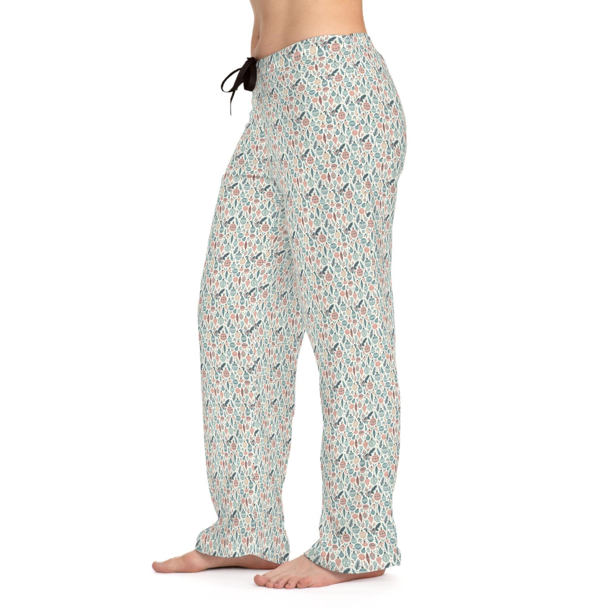 Cozy Floral Women&#39;s Pajama Pants, Relaxed Xmas Fit Sleepwear, Loungewear, Birthday Gift, Comfortable Nightwear