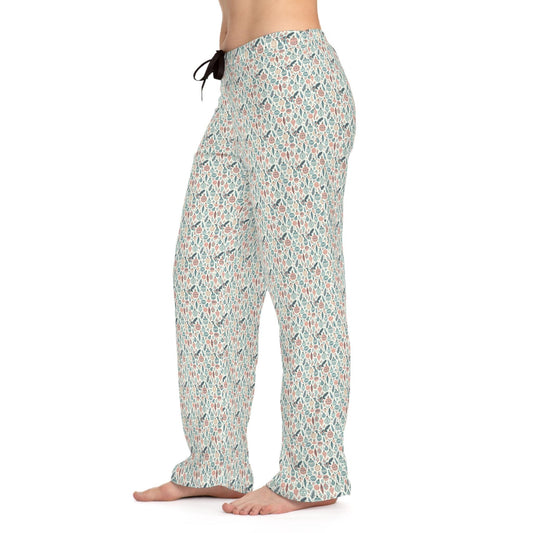 Cozy Floral Women&#39;s Pajama Pants, Relaxed Xmas Fit Sleepwear, Loungewear, Birthday Gift, Comfortable Nightwear