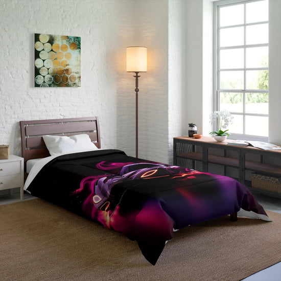 Comforter - Hot Rod Exotic Race Car AI Artwork Designer Quilt, Boy Room Decor Gift, Cozy Warm Modern Day Bedspread, Teen Bedroom Decor, The Aurora Touch