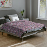 Floral Fall Velveteen Microfiber Blanket | Cozy Gift for Home, Sofa Throw, Bedroom Decor, Mother&