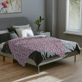 Floral Fall Velveteen Microfiber Blanket | Cozy Gift for Home, Sofa Throw, Bedroom Decor, Mother&