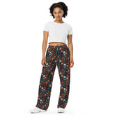 All-Over Floral 3D Print Wide-Leg Pants for Women The Aurora Touch