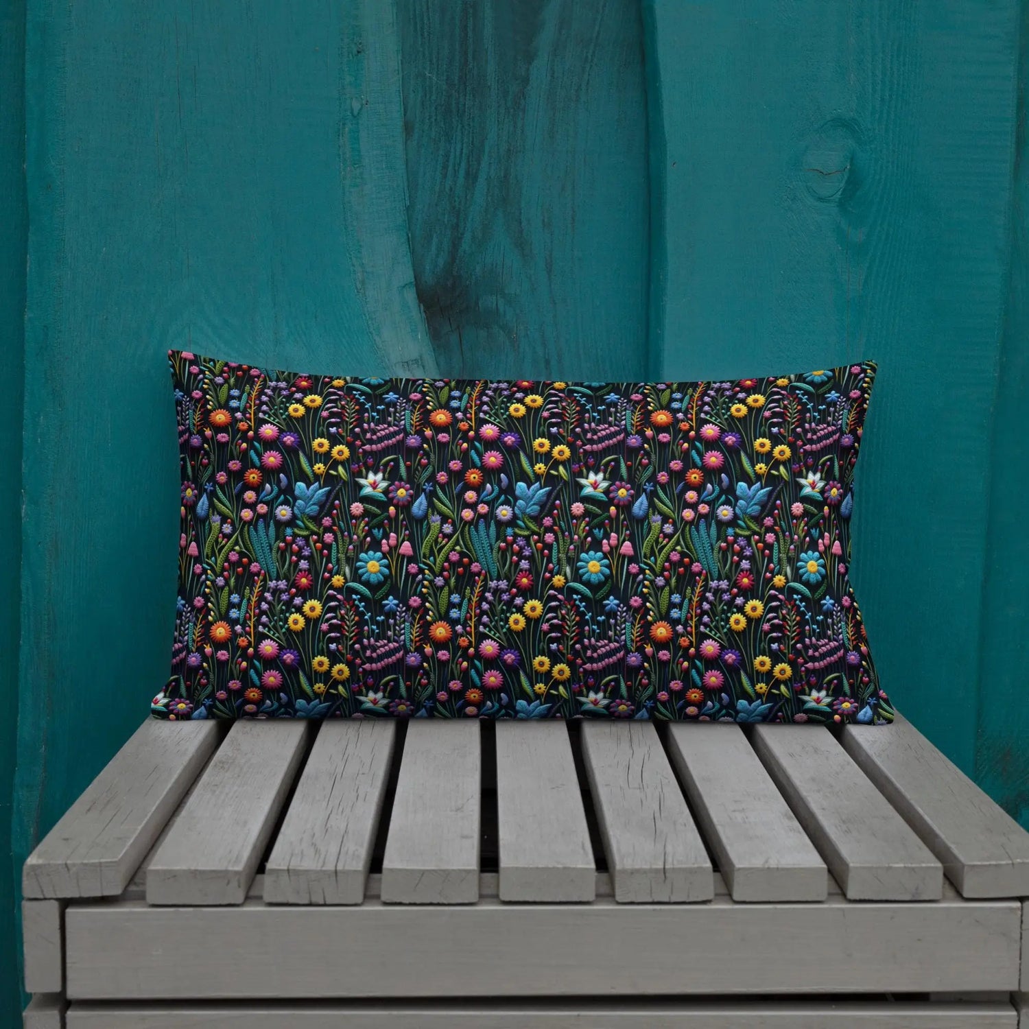 Premium Floral All-Over Print Throw Pillow - Soft Couch & Bed Cushion for Cozy Decor
