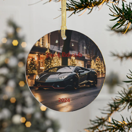 Personalized Ornament, Luxury Car Decor, Exotic Car Gift, Tree Bauble, Holiday Decoration, Designer Ornament The Aurora Touch