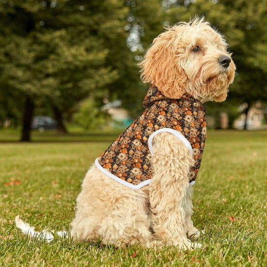 Floral Pet Hoodie, Cozy Fall Dog Sweater, Cute Cat Jacket, Perfect for Fall, Pet Apparel Gift for Animal Lovers, Outdoor Fun The Aurora Touch