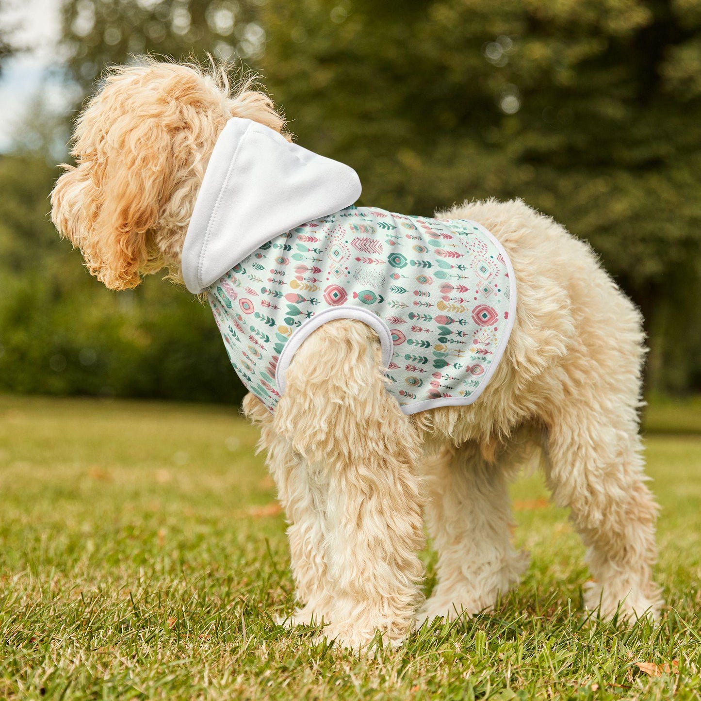 Boho Floral Pet Hoodie | Cozy Dog Sweater, Trendy Cat Apparel, Dog Lovers Gift, Cute Pet Fashion, Pet Costume for Every Occasion