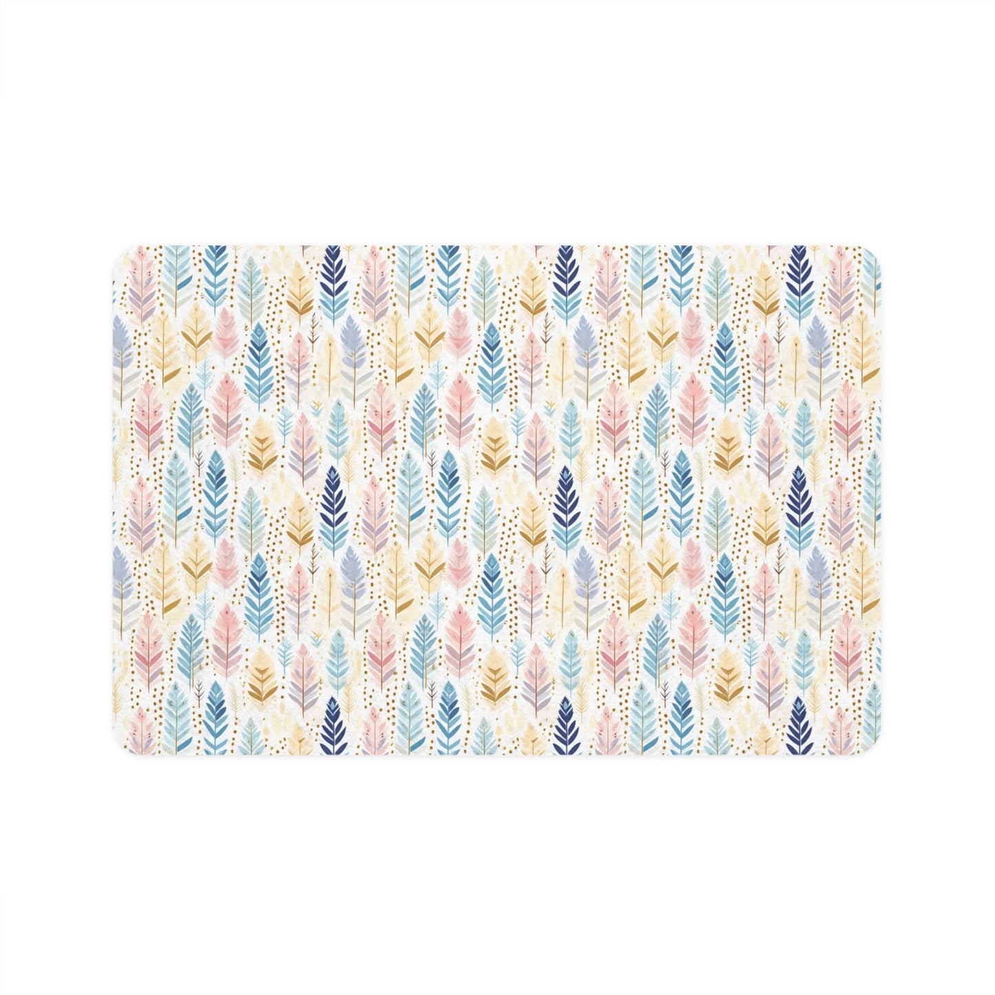 Watercolor Floral Pet Food Mat | Cute Dog Cat Feeding Mat, Non-Slip Dog Dish Mat, Pet Accessories, Gift for Pet Lovers