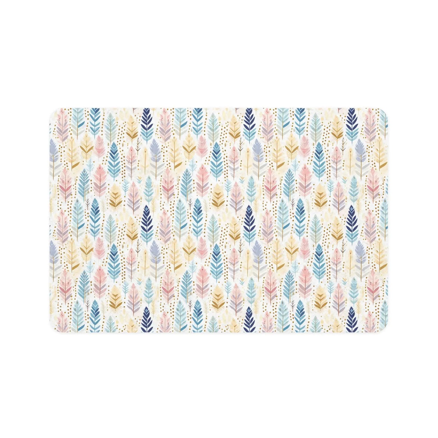 Watercolor Floral Pet Food Mat | Cute Dog Cat Feeding Mat, Non-Slip Dog Dish Mat, Pet Accessories, Gift for Pet Lovers The Aurora Touch