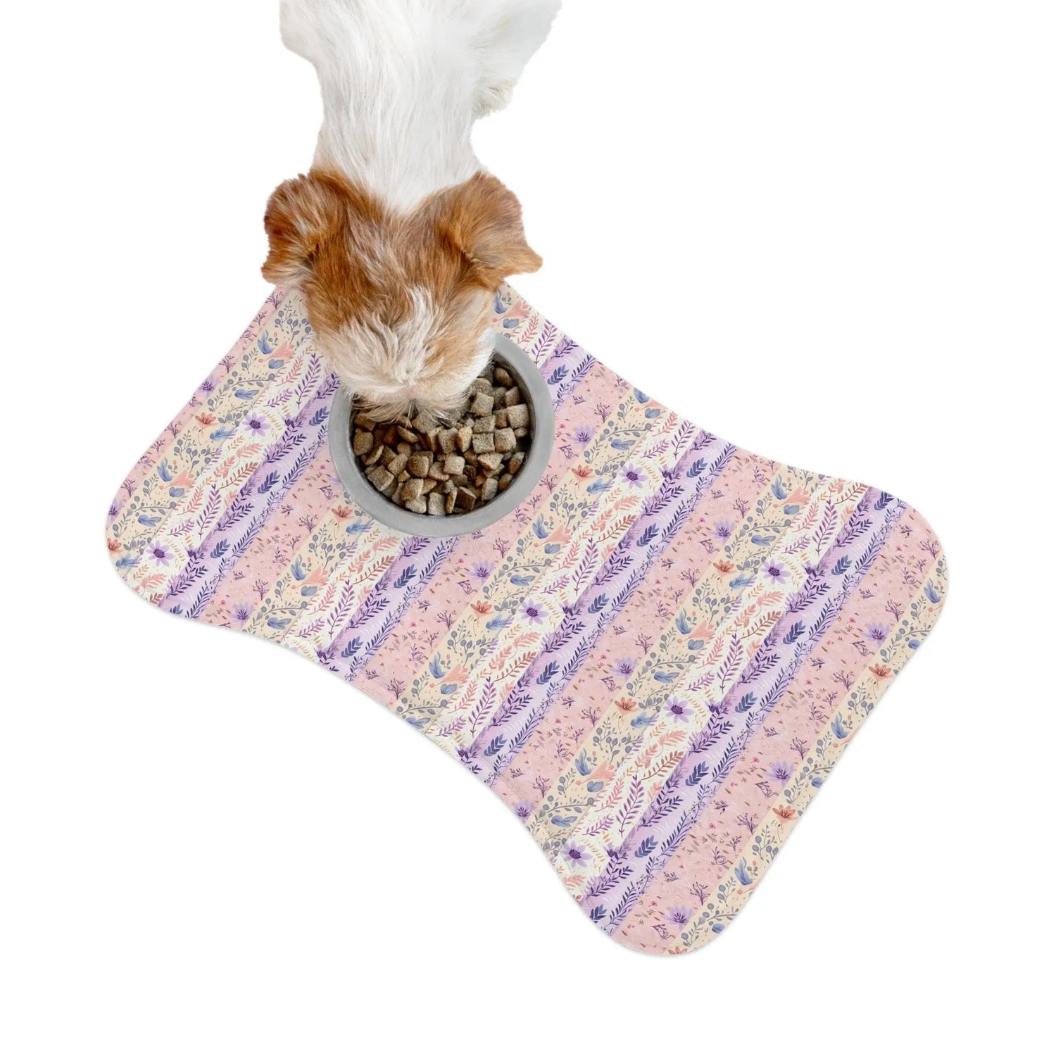 Floral Pet Feeding Mats for Stylish Dining, Dog Dish Mat, Kitty Bowl Mat, Non-Slip Animal Feeding Pad, Pet Decor Gift